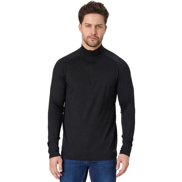 Woolona 100% Merinowolle Pullover BORA 1/4 Zip Herren - 250g/m²