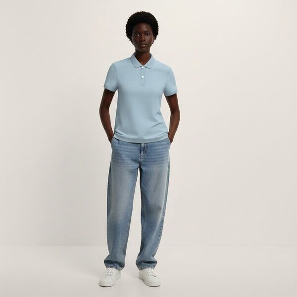 YTWOO Damen Piqué-Poloshirt Midweight