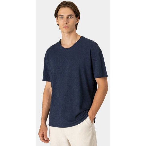 YTWOO Herren Slub T-Shirt V-Auschnitt
