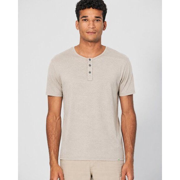 HempAge Herren Henley T-Shirt Hanf/Biobaumwolle