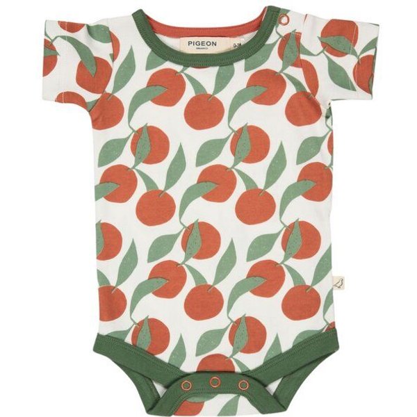 Pigeon by Organics for Kids Kinder-Kurzarmbody mit Aufdruck