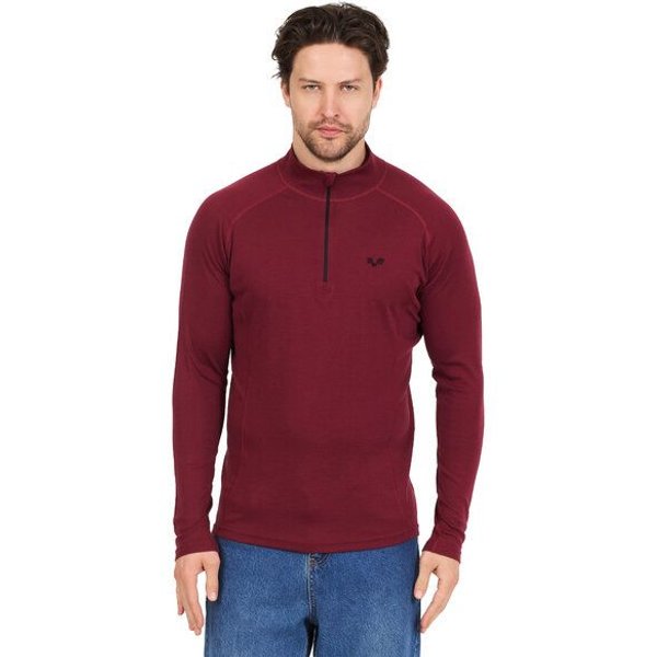 Woolona Langarmshirt - ASTRO - 100% Merinowolle (Zip)