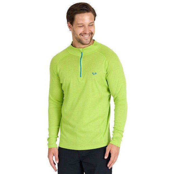 Woolona Langarmshirt - ASTRO - 100% Merinowolle (Zip)