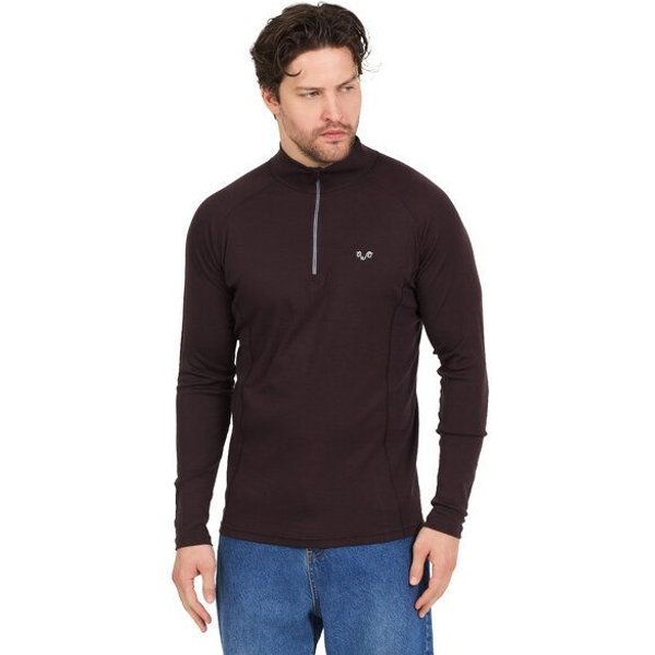 Woolona Langarmshirt - ASTRO - 100% Merinowolle (Zip)