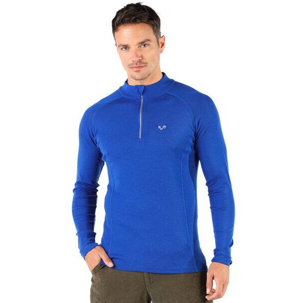 Woolona Langarmshirt - ASTRO - 100% Merinowolle (Zip)