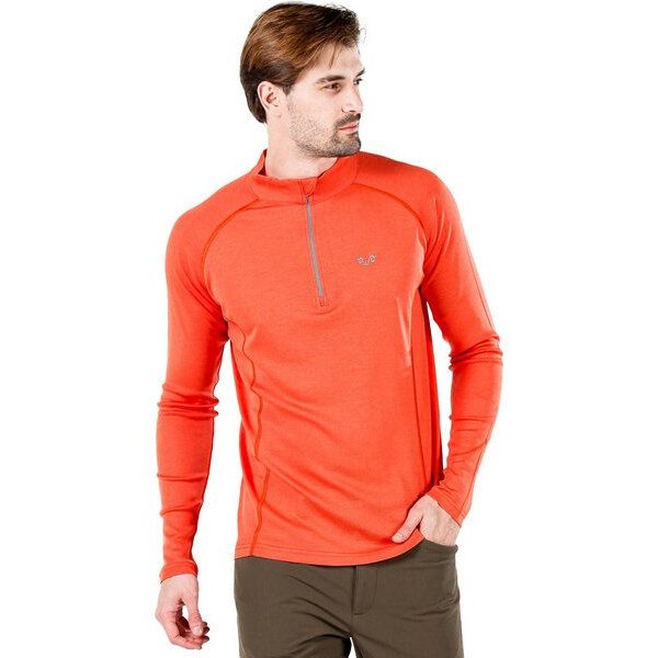 Woolona Langarmshirt - ASTRO - 100% Merinowolle (Zip)
