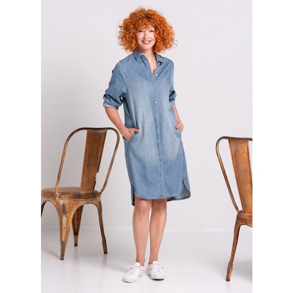 Heidekönigin Kleid light denim
