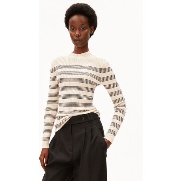 ARMEDANGELS ALAANIA STRIPED Damen Strickpullover aus 100% Bio-Baumwolle