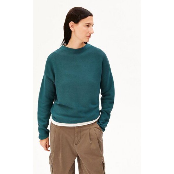 ARMEDANGELS MERINAA LINKS LINKS Damen Strickpullover aus 100% Bio-Baumwolle