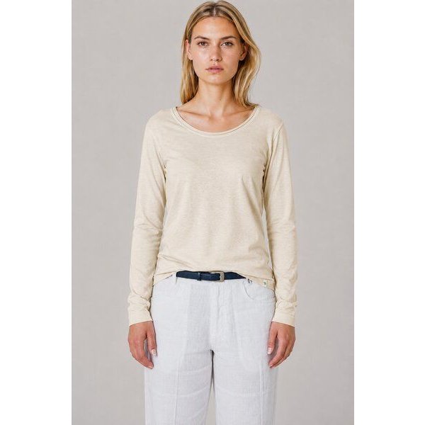 HempAge Damen Langarm-Shirt Lene Hanf/Bio-Baumwolle