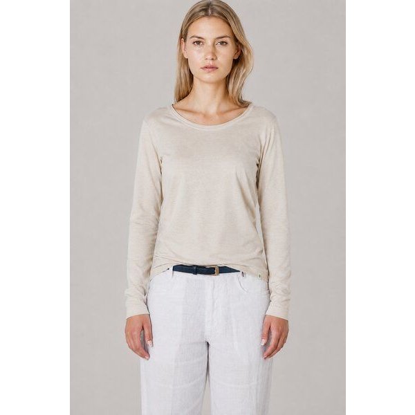 HempAge Damen Langarm-Shirt Lene Hanf/Bio-Baumwolle