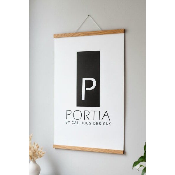Portia by Callidus Designs Posterleiste magnetisch aus FSC®-zertifizierter Eiche in DIN A1, A2, A3, A4, A5