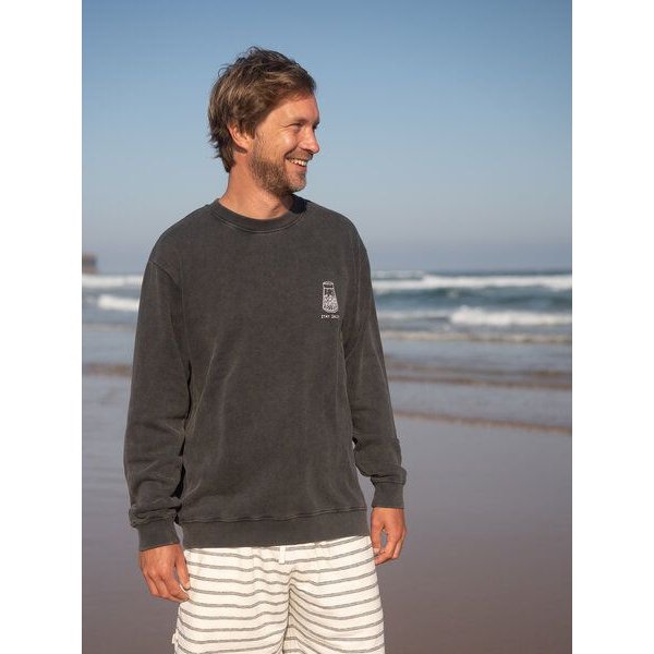 FUXBAU Männer Stay Salty Sweater - salzschwarz