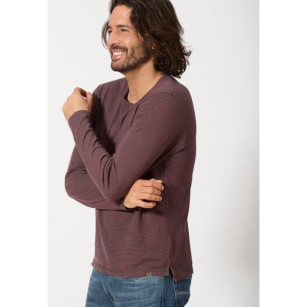 HempAge Herren Langarmshirt gestreift Hanf/Biobaumwolle