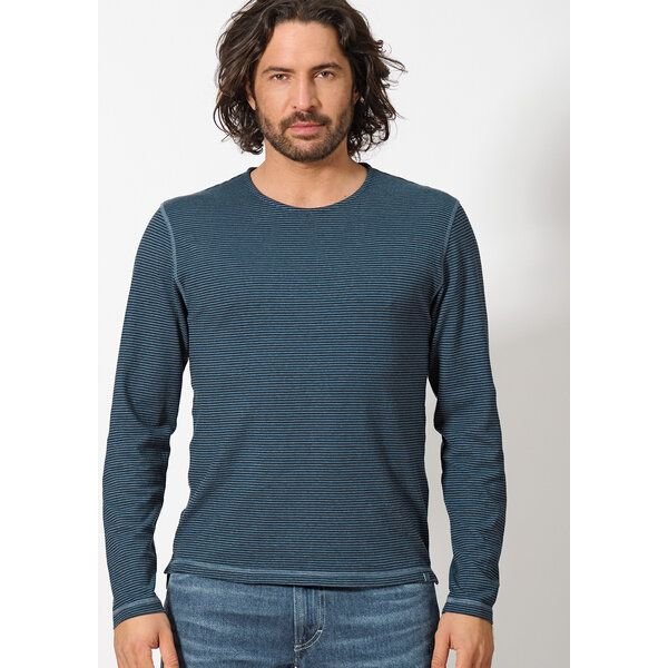 HempAge Herren Langarmshirt gestreift Hanf/Biobaumwolle