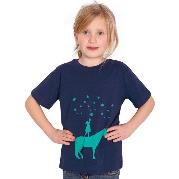 HANDGEDRUCKT "Wünsche" Unisex Kinder T-Shirt Earth Positive