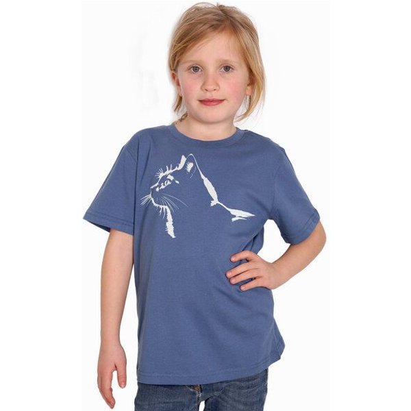HANDGEDRUCKT "Stubentiger" Unisex Kinder T-Shirt Earth Positive