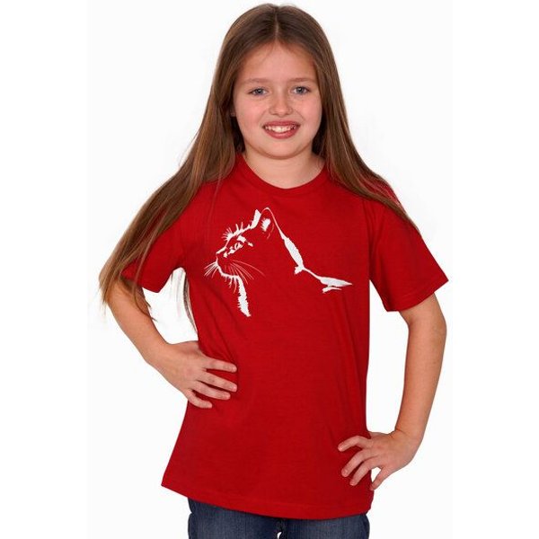 HANDGEDRUCKT "Stubentiger" Unisex Kinder T-Shirt Earth Positive