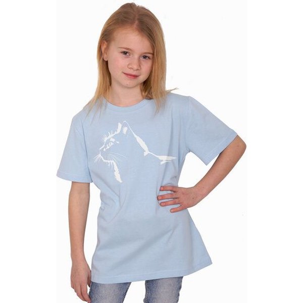 HANDGEDRUCKT "Stubentiger" Unisex Kinder T-Shirt Earth Positive