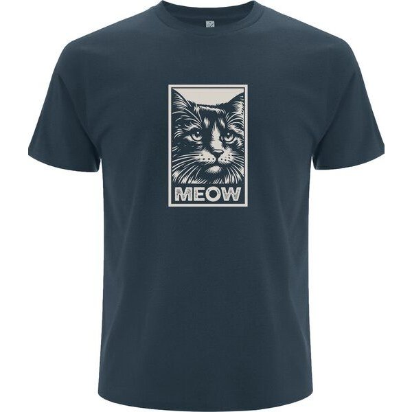 Spreecult Meow Katze - Bio und Fair - Männer Unisex T-Shirt