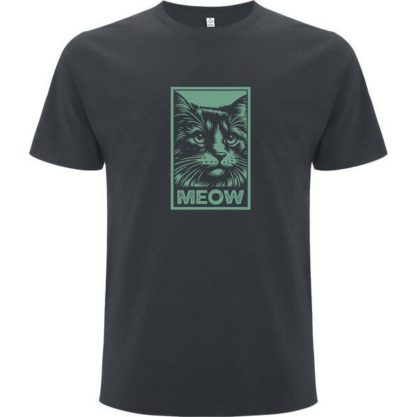 Spreecult Meow Katze - Bio und Fair - Männer Unisex T-Shirt