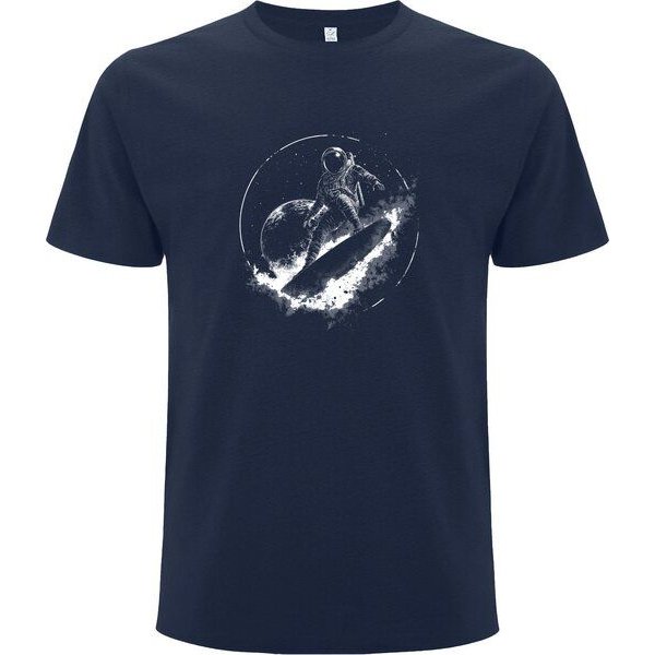Spreecult Surfing Astronaut- - Bio und Fair - Männer Unisex T-Shirt - Sternenhimmel