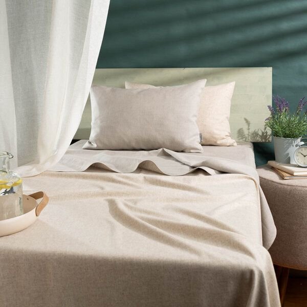 nahtur-design Sommerdecke aus Bioleinen & Merinowolle | leichte Bettdecke 150 × 200 cm