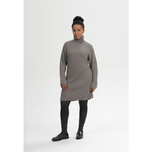 MELA Rippstrick Rollkragenkleid Style ARUNIKA aus 100% Bio-Baumwolle