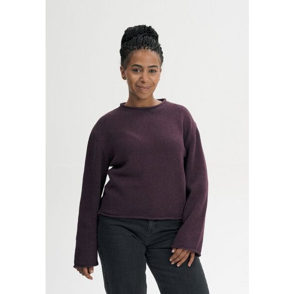 MELA Rollsaum Strickpullover Style GEETHA aus 100% Bio-Baumwolle