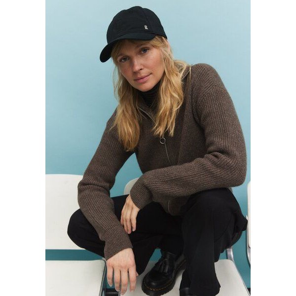 Damen Strickcardigan aus Wolle und Baumwolle - TAPIOCA - recolution