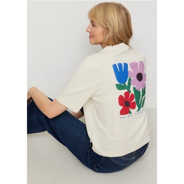 Damen T-Shirt aus Baumwolle - AZOLLA THINK POSITIVE - recolution