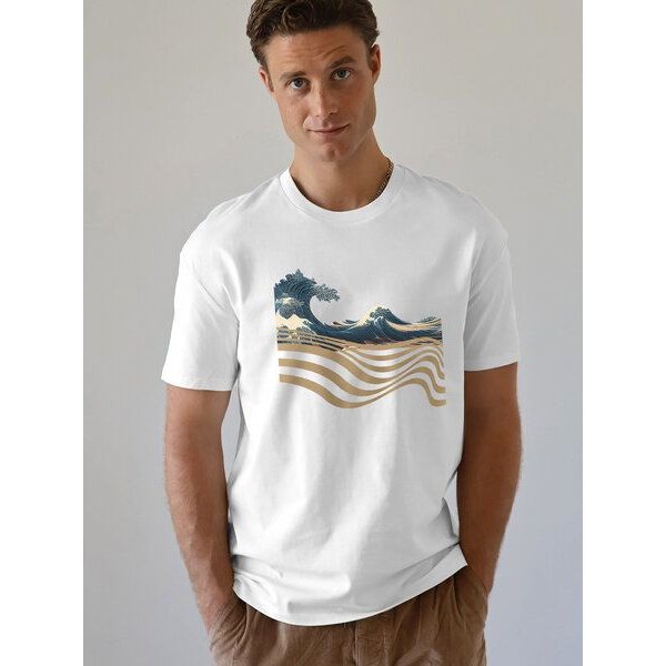 Kultgut Artdesign- Klassik - Shirt 100% Biobaumwolle / Wave