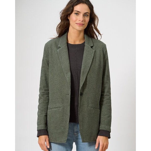 HempAge Damen Blazer Pepita Hanf/Biobaumwolle