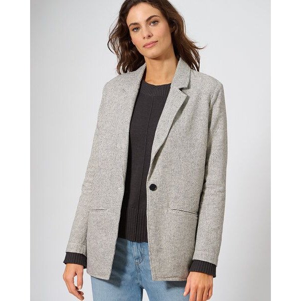 HempAge Damen Blazer Pepita Hanf/Biobaumwolle