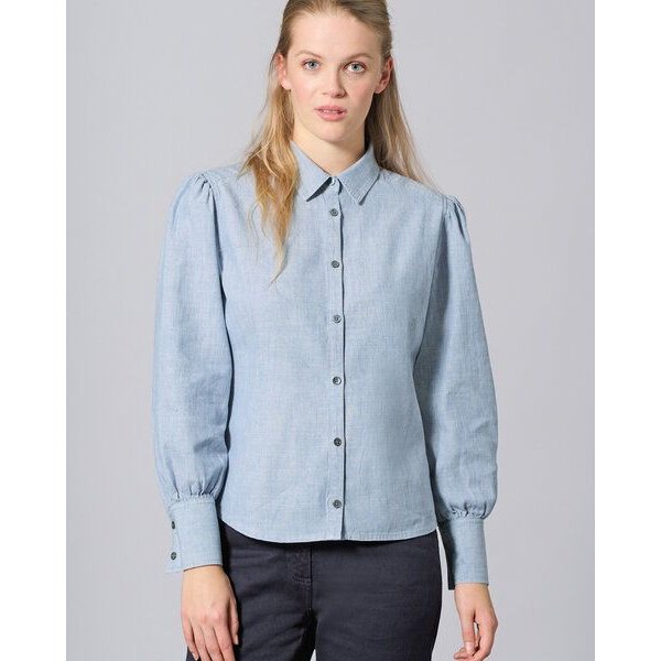 HempAge Moderne Manschettenbluse Hanf/Biobaumwolle