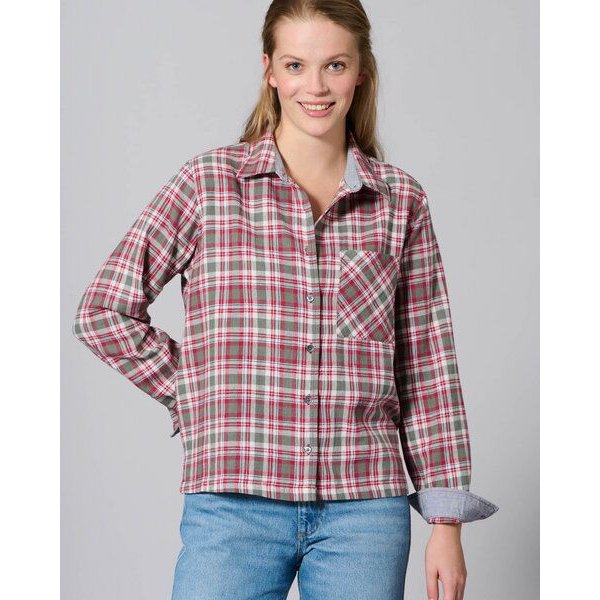 HempAge Karierte Bluse Hanf/Biobaumwolle