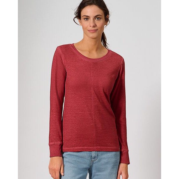 HempAge Langarmshirt mit mittiger Naht Hanf/Biobaumwolle
