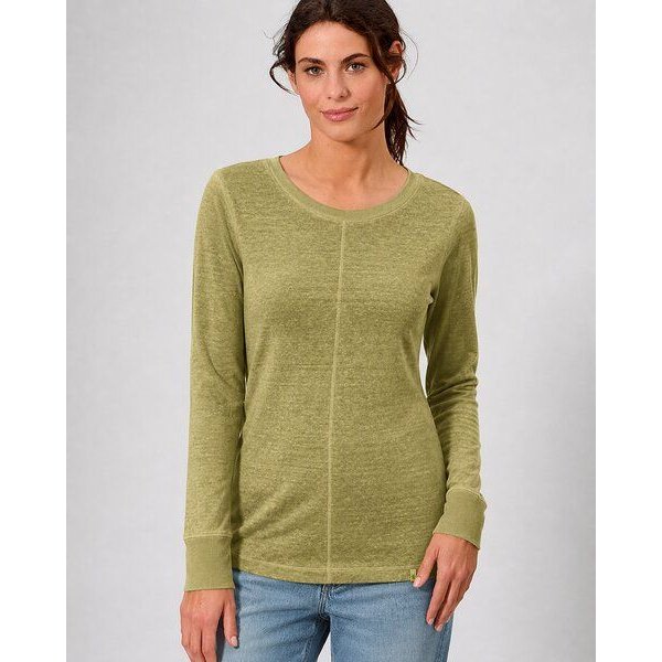 HempAge Langarmshirt mit mittiger Naht Hanf/Biobaumwolle