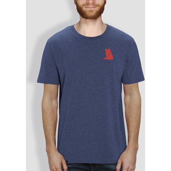 little kiwi Herren T-Shirt, "Fuchs", Navy, Dark Heather Indigo