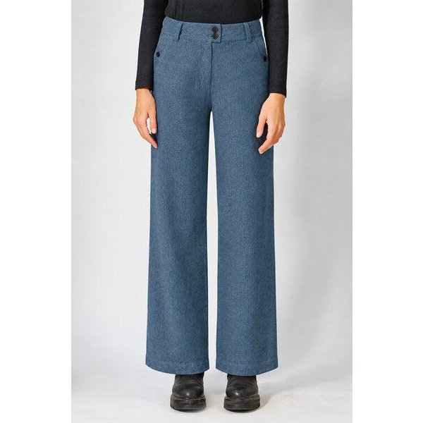 HempAge Damenhose mit Pepita-Muster Hanf/Biobaumwolle