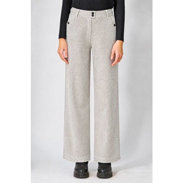 HempAge Damenhose mit Pepita-Muster Hanf/Biobaumwolle