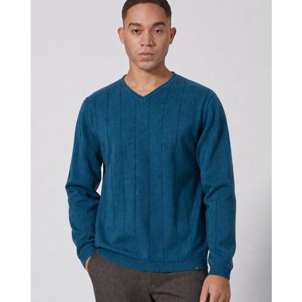 HempAge Gestreifter Strickpullover Hanf/Biobaumwolle Normal Fit