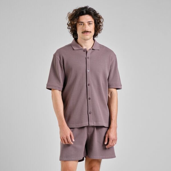 DEDICATED Herren Shirt aus Bio-Baumwolle - Falkvik Waffle