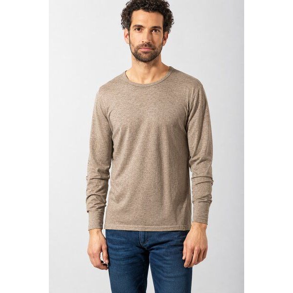 Hempage Herren Langarmshirt mit Yakwolle/Hanf/Bio-Baumwolle