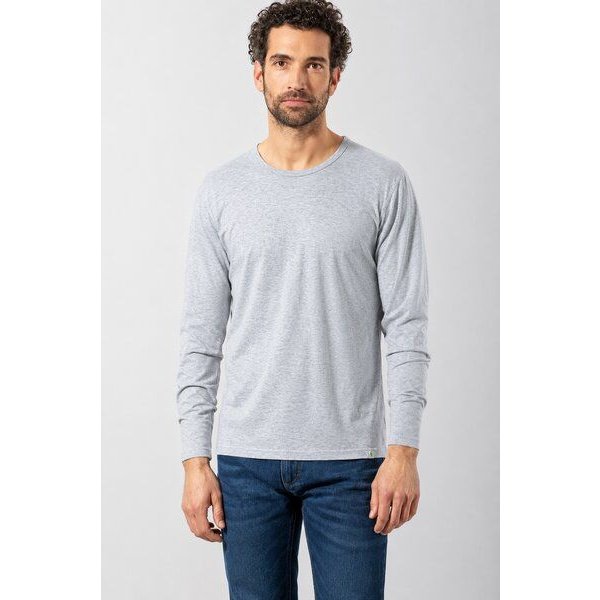 Hempage Herren Langarmshirt mit Yakwolle/Hanf/Bio-Baumwolle