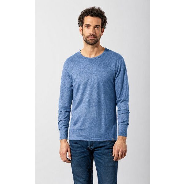 Hempage Herren Langarmshirt mit Yakwolle/Hanf/Bio-Baumwolle