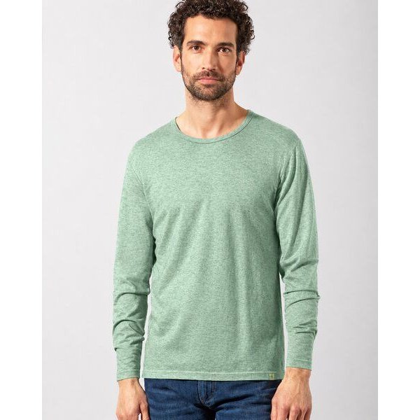 Hempage Herren Langarmshirt mit Yakwolle/Hanf/Bio-Baumwolle