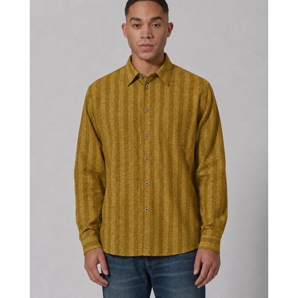 HempAge Gestreiftes Hemd Hanf/Biobaumwolle Casual Fit