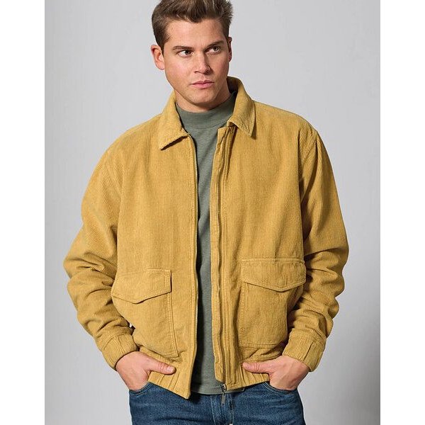 Hempage Herren Cord Jacke gefüttert Hanf/Bio-Baumwolle