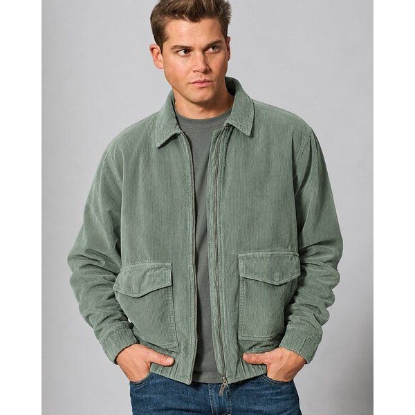 Hempage Herren Cord Jacke gefüttert Hanf/Bio-Baumwolle